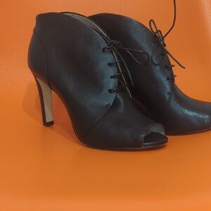 Elegant Black Peep-Toe Heels